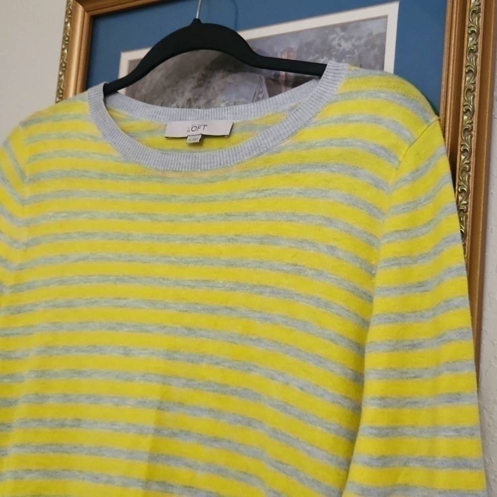 Cotton/Silk Blend Long Sleeve Top Preppy Collegiate Career Teacher Contemporary - Picture 2 of 12
